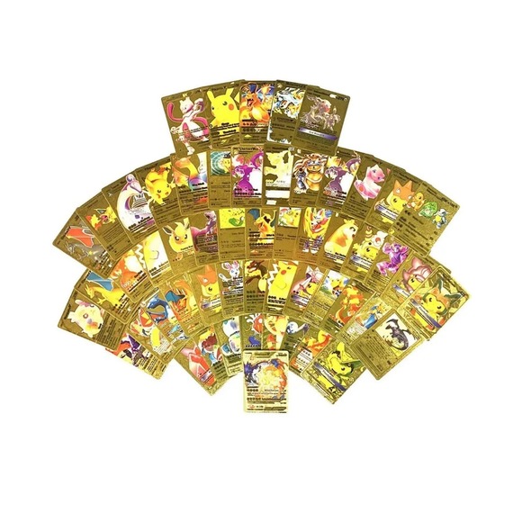 165 Pokemon Gold Foil Cards PACK CARDS TCG GX Vmax GX Card Charizard Sealed New - Picture 6 of 16